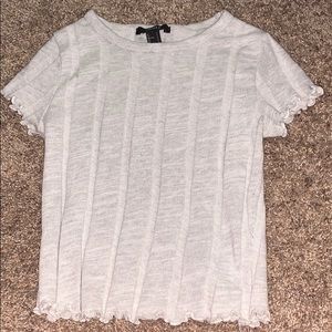 Teen girls grey cropped shirt